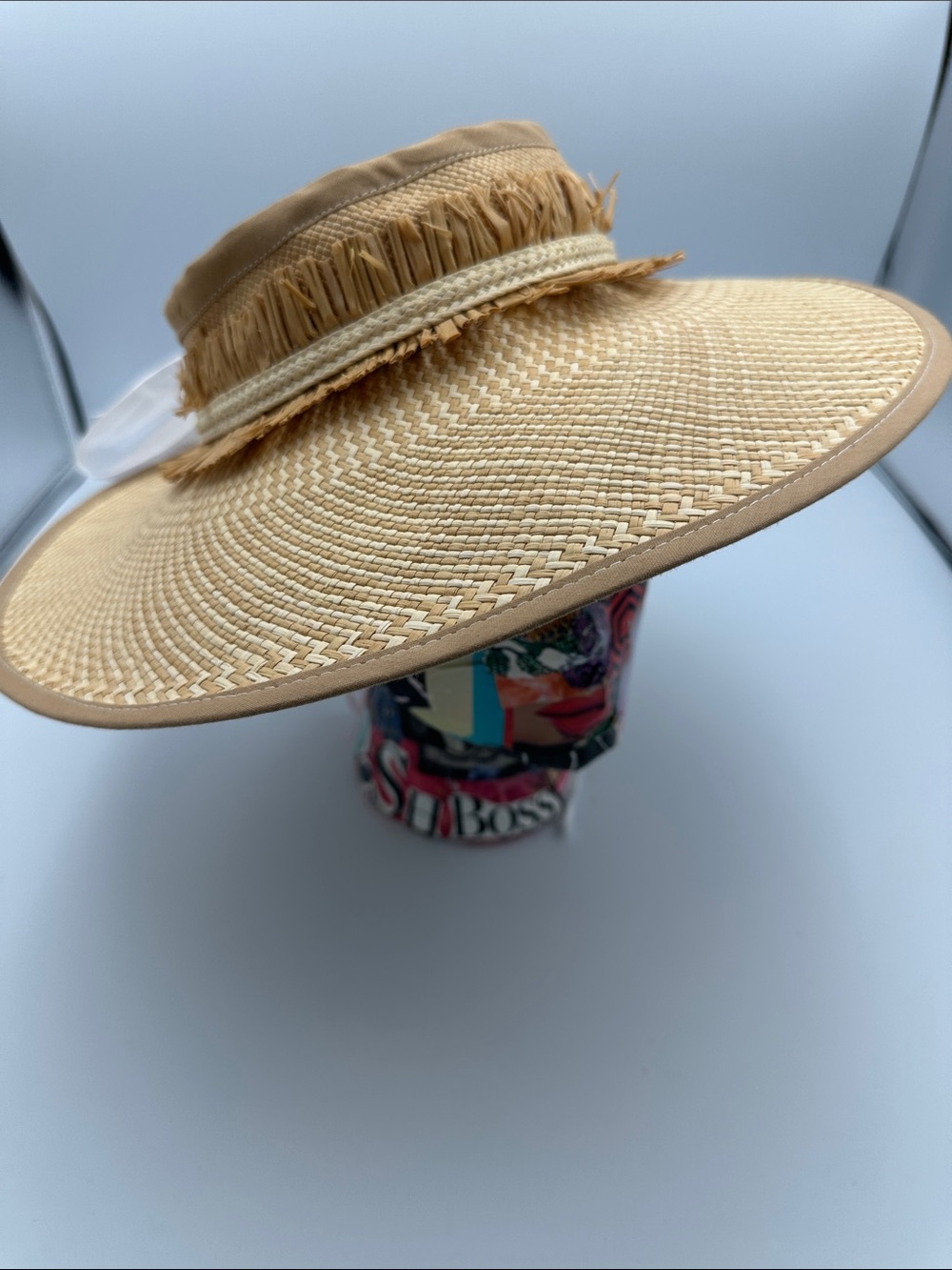 Sensi Studio Frayed Long Brim Visera Hat